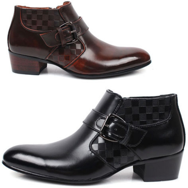 PLUSM 소가죽 트렌디 남성 앵글부츠 남자부츠 앵클부츠