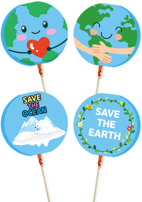 매직포켓 지구 환경 미니 사탕 캔디택 카드 창의만들기 교구, 1장, 지구환경 미니 캔디택 카드