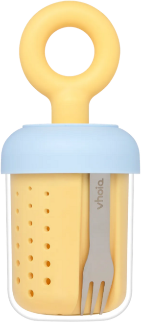 보이오 후르츠팟 과일 샐러드 도시락통 밀프랩 용기 미니 링 푸르트 컵, 1개, 블루바나나