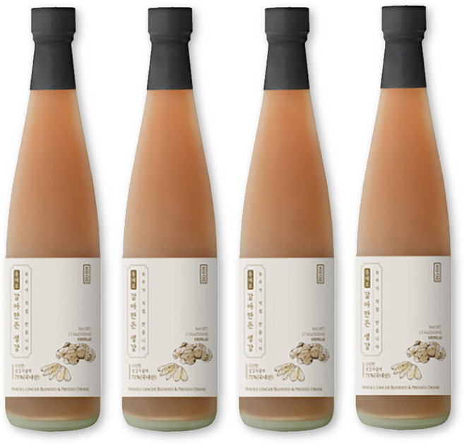 청숨 생강청 진액 생강라떼, 4개, 500ml