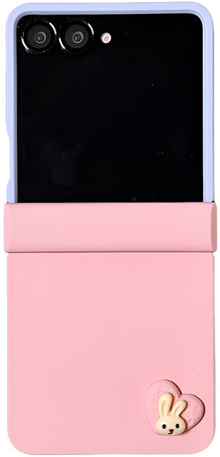 갤럭시z플립7 z플립5 z플립6 힌지보호 투명실리콘 귀여운 토끼 핸드폰케이스