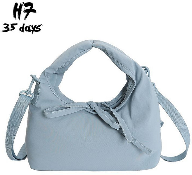 韓版手挽包包女時尚斜挎包輕便休閑手提餃子包小挎包, 1個, 藍色