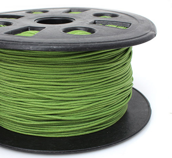비즈아이 [Y-20-22]폴리매듭실 1mm 올리브그린 5yd(450cm)