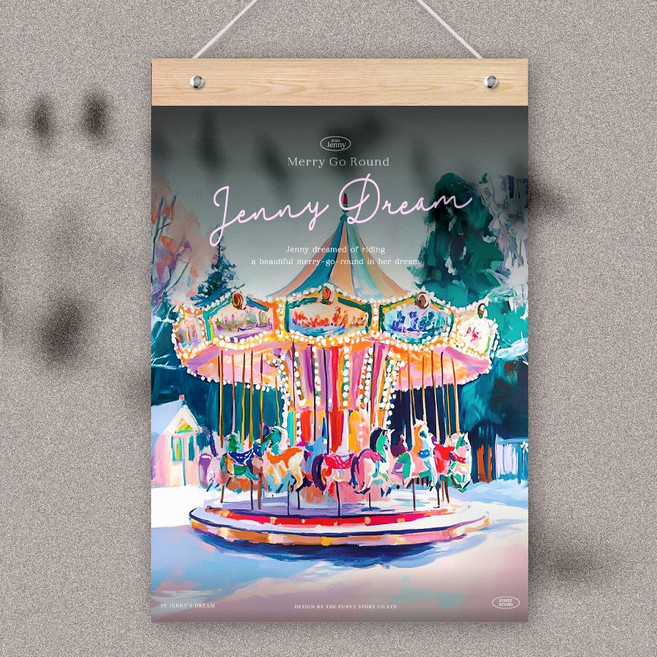 퍼니즈 2026년 벽걸이 달력 + 우드바 세트, 제니의 꿈, 1개