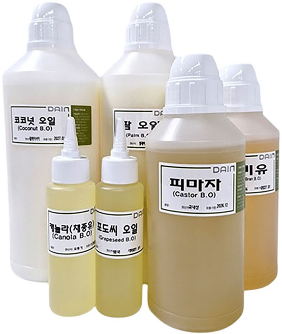 [다인] 팜1L+코코넛1L+피마자500ml+미강500ml+포도씨100ml+캐놀라100ml, 기본세트+가성소다1kg, 1개