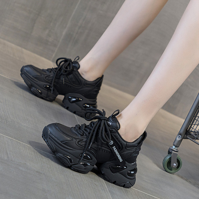 氣墊底女厚底增高鞋運動休閒鞋女機能風舞蹈鞋
