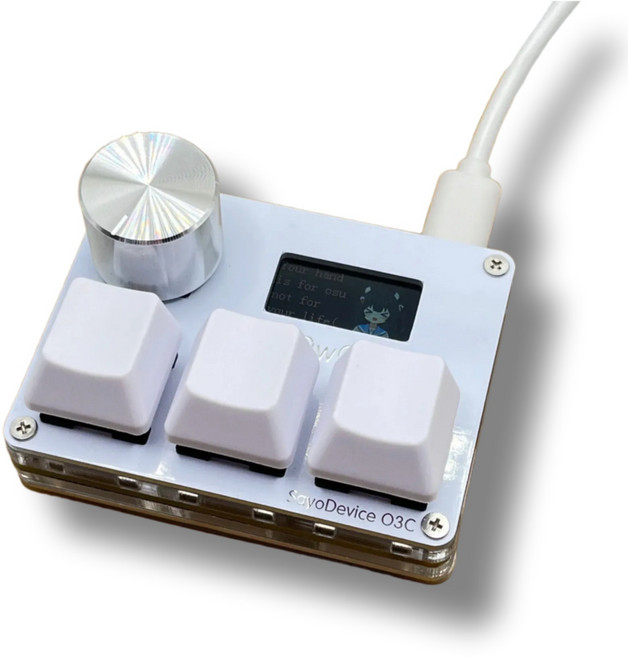 sayodevice OSU O3C 매크로키보드 게이밍 코딩 미니키보드 사요디바이스O3C 유선 기계식 RGB (6일배송), 흰색 3키, 기본 모델명/품번