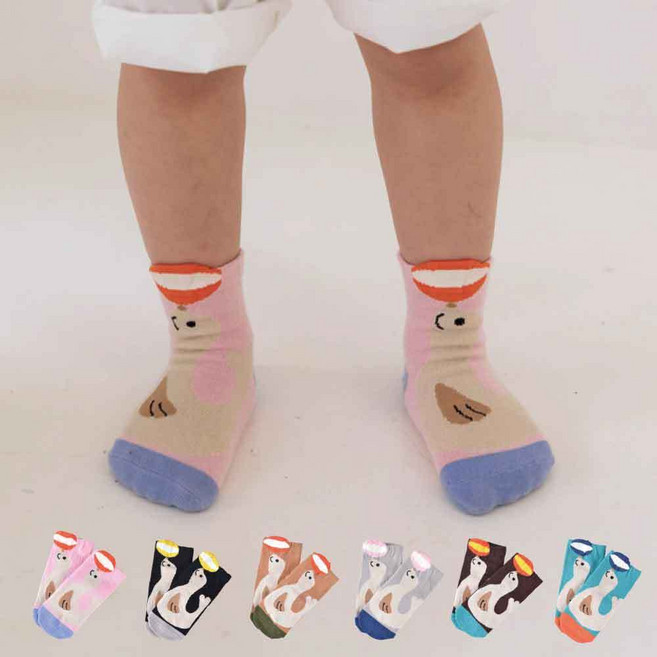 貝柔北極立體止滑童短襪-海豹(單雙) 可愛造型、柔軟透氣、安全止滑 給寶寶舒適的穿著體驗