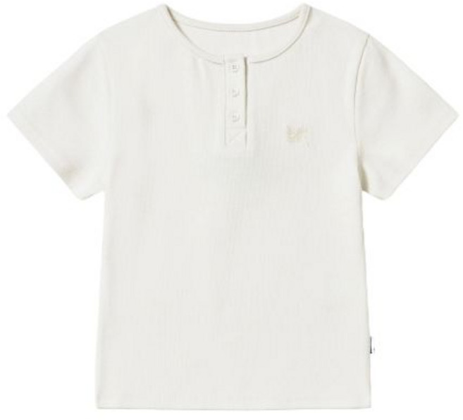 국내매장상품 BROWNBREATH 브라운브레스 반팔티 W TAG HENLEY NECK TEE - WHITE 386202