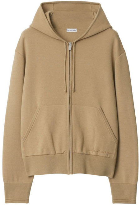 버버리 울 혼방 후드 집업