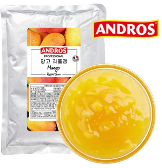 안드로스 망고 리플잼, 1kg, 3개