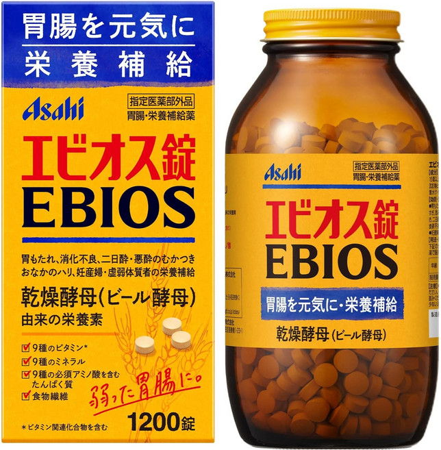 아사히 에비오스 맥주 효모 타블렛, 1200정, 6개