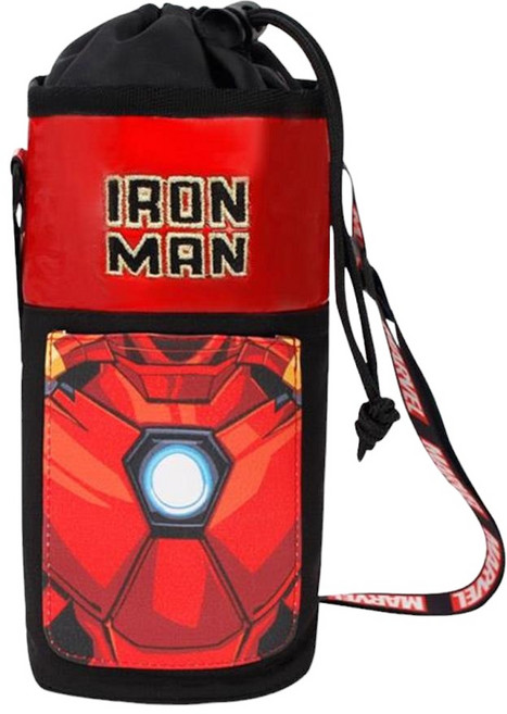 남자어린이 물병파우치 보냉가방 아이언맨 크로스백 초등학교 어린이집, 1개