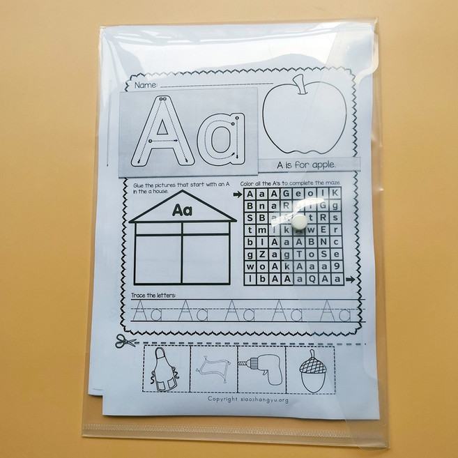 A-Z Wooksheet 어린이 홈스쿨 워크북 학습 Abc 26글자 알파벳 영어 워크북, D