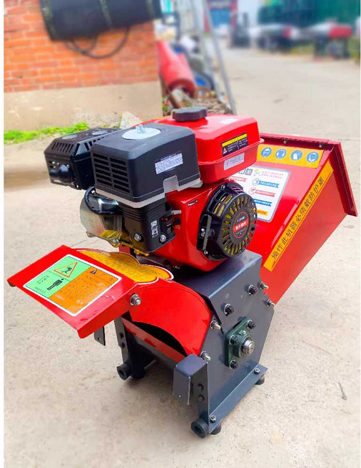 잔가지파쇄기 옥수수대 잔가지 나무파 농작물 나뭇가지 사료, 1개, 휘발유 엔진+절단기