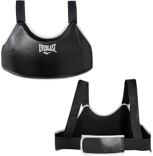 에버라스트 우먼스 체스트 가드 여성용 복싱 가슴 보호대 격투기 스파링 스포츠 브레스트가드, 블랙, 1개