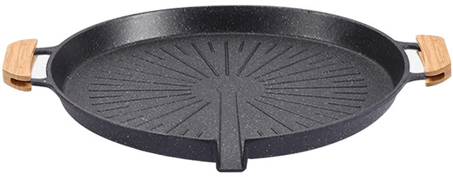 귀월미 기름빠짐 그릴팬 인덕션 가스버너 캠핑용, 1개, 32cm