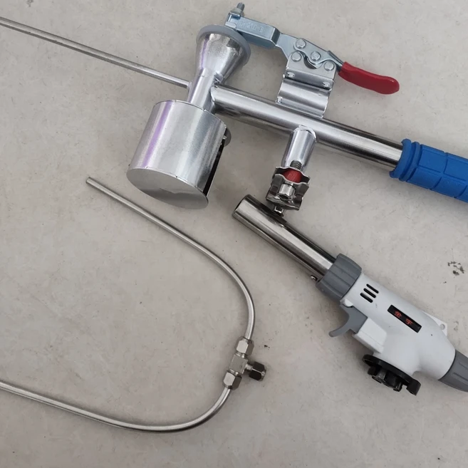 옥살산 훈증기 제거 꿀벌 진드기 송풍기 양봉 도구 벌레 분무, 2. 싱글 곡선형