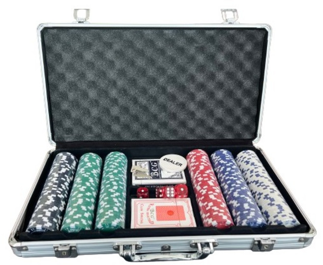 국제규격 포커 카지노칩 세트 300Pcs, 1개