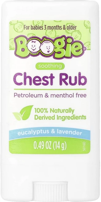 Boogie Wipes 진정 가슴 마사지 3개월 이상 아기용 유칼립투스 & 라벤더 0.49온스(14g), BoogieWipes진정가슴마사지3개월이상아기용유칼립투, 1개 - 쿠팡