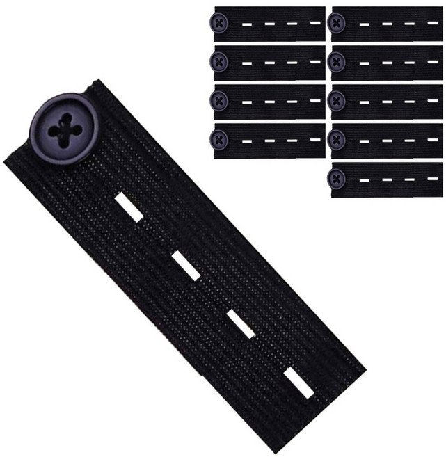 살림모아 허리 늘리기 4단 밴드형, 10개, 블랙