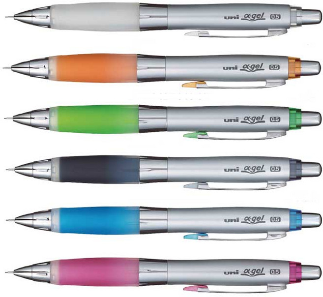 유니 미쯔비시 알파겔 흔들샤프 0.5mm 한자루 M5-617, 화이트, 1개