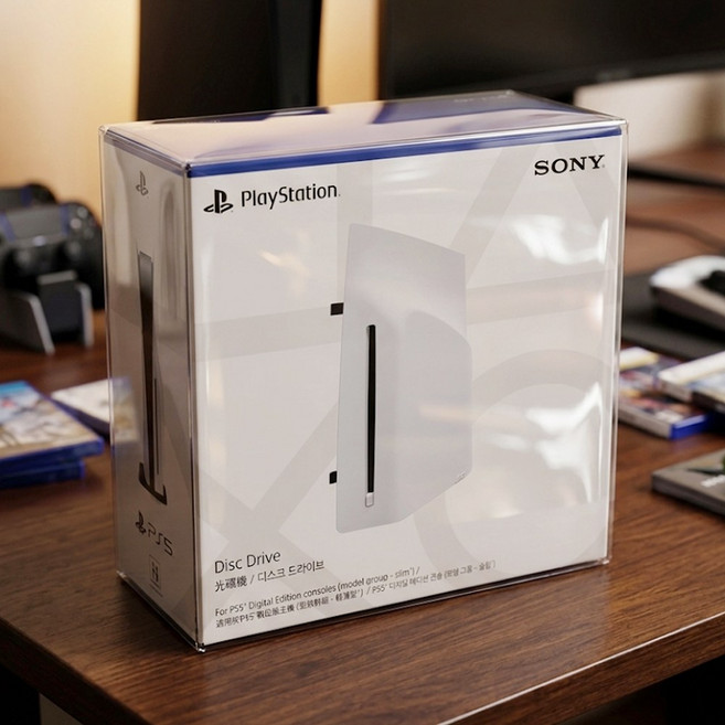 호환 PS5 디스크드라이브 박스 프로텍터 케이스 보관, 1개, 투명, PS5 디스크드라이브 박스프로텍터
