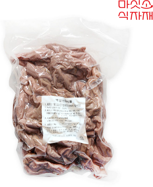 백암전통식품 삶은 돼지곱창 국내산 소창 순대국 곱창전골, 1kg, 1개