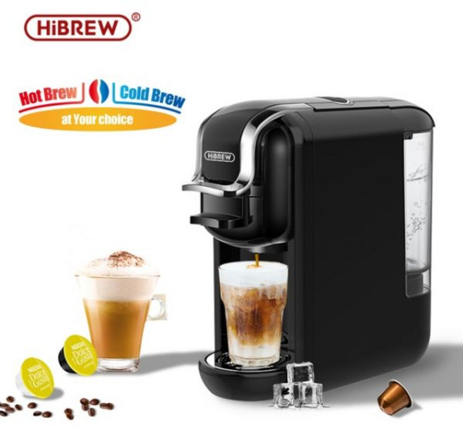 HiBREW-4 인 1 다중 캡슐 19 바 커피 머신 카페테라 온/콜드 돌체구스토 밀크 & 넥프레소 캡슐 ESE 포드 그라운드 커피 H2A, H2A BK, CHINA, EU