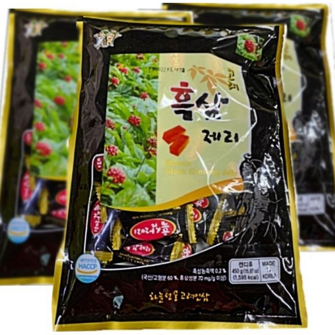 고려흑삼제리(젤리) 홍삼농축액함유, 450g, 5개