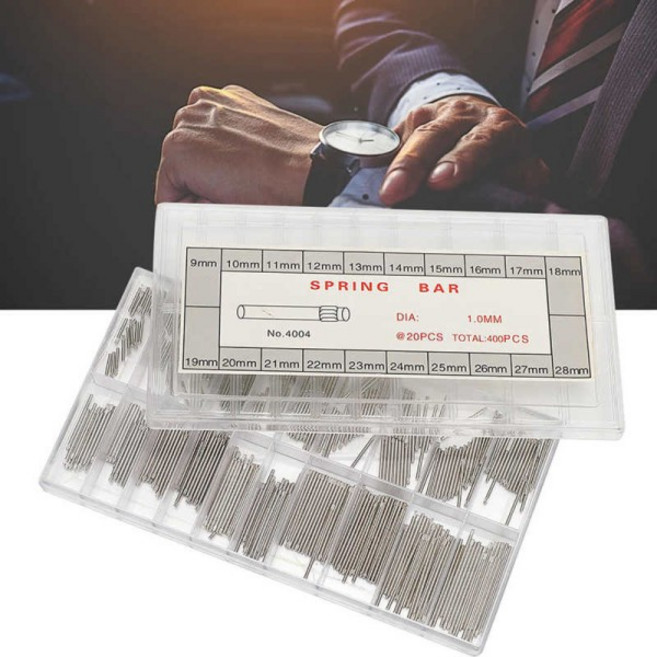 쿠쿠스토어 시계 밴드 스프링 바 금속 스트랩 링크 수리 액세서리 도구 세트 1mm 8-27mm