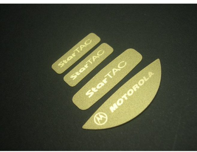 올드폰 모토로라 7760 스타택 금장골드 로고셋, 1개