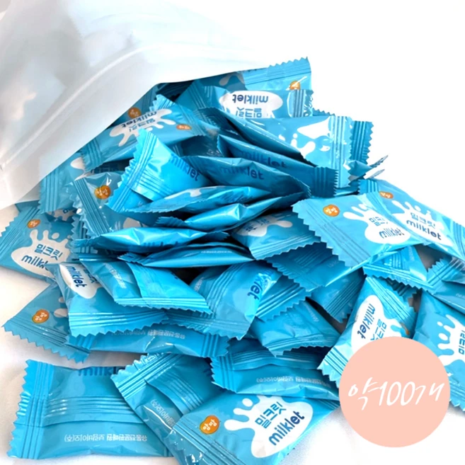 앙팡 밀크릿 220g 국산 우유사탕 밀크캔디 대략 100개입 아기사탕, 1개 - 쿠팡