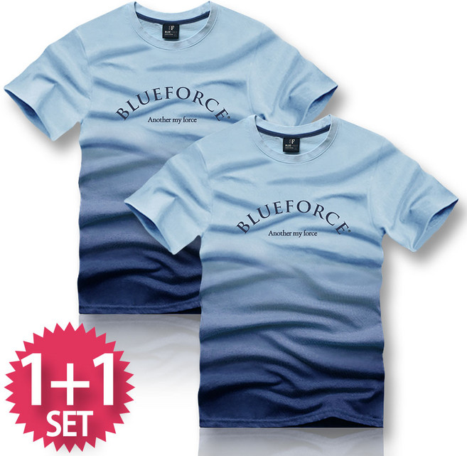 블루포스 에일 반팔티 1+1 세트 2장 묶음 [국내생산] 그라데이션 티셔츠