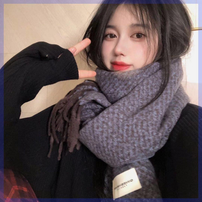 겨울 여성 목도리 클래식 패턴 따뜻한 도톰 숄 워머 보온 니트 스카프 YLP