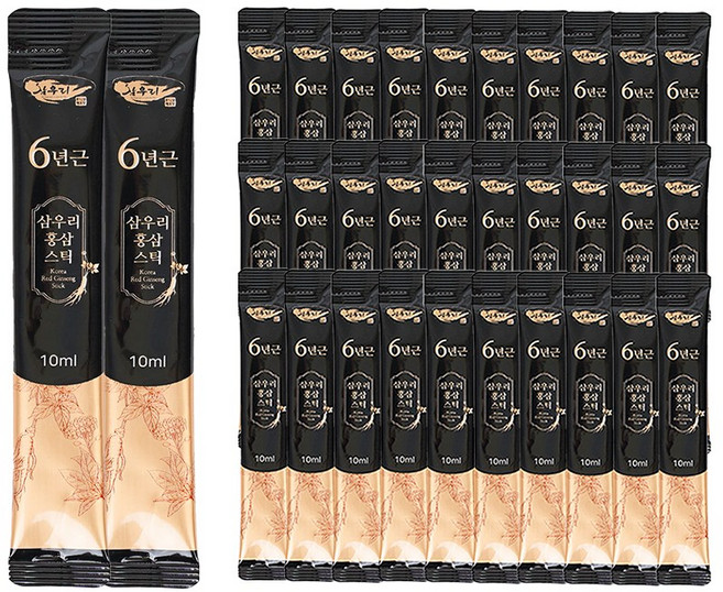 풍기인삼제조창 삼우리 홍삼 블랙 스틱, 30개, 10ml