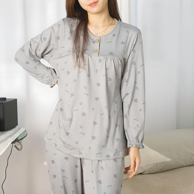 코지데이 피치스킨 잠옷 세트 커플 잠옷