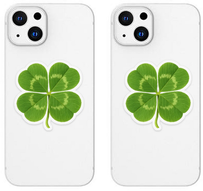 위드코코 (1+1) 행운의 네잎크로바 그립 스마트 톡 핸드폰 거치대, 2개, 더블네잎클로버