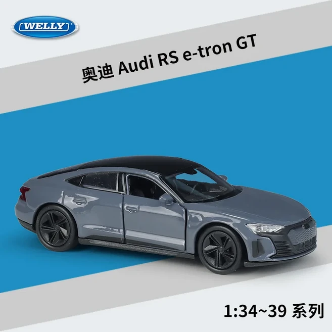 Welly 1:36 Audi Rs E-tron Gt 모조 합금 리바운드 차량 장난감 Collectible Knickknacks 선물, 01 RS e-tron GT