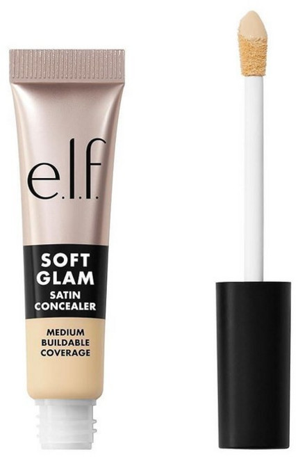 E.l.f. 소프트 글램 새틴 컨실러 잡티 및 눈 밑을 위한 미디엄 커버력 주름 방지 오래 지속됨 비건 및 크루얼티 프리 10 페어 쿨, 12 Fair Warm