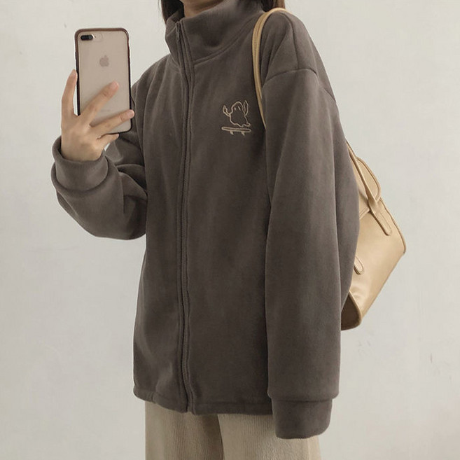 로렌미 고스트링 후리스 집업 재킷 S250917FW-11