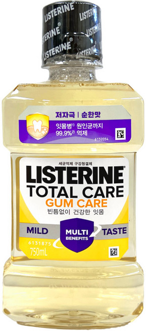 리스테린 검케어 마일드 구강청결제, 750ml, 6개