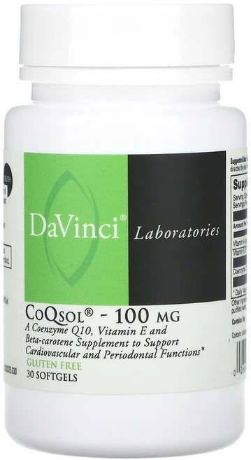 새해 첫좋은선물 DaVinci Laboratories CoQsol 100mg 소프트젤 30정 제대로 할인합니다, DaVinciLaboratoriesCoQsol100mg, 1개 - 쿠팡