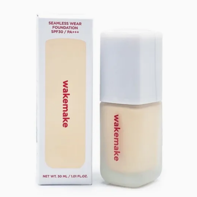 웨이크메이크 심리스 웨어 파운데이션, 1개, 019 포슬린 (브러시증정)