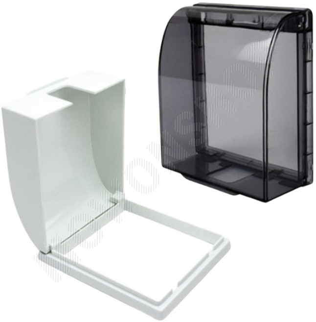 화장실 콘센트커버 욕실 벽콘센트 덮개 스위치 가리개 벽콘센트커버 전기콘센트덮개, 2.(화이트), 1개