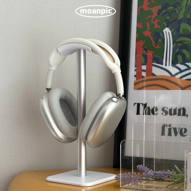 모앤픽 오브제 헤드셋 스탠드 거치대, 화이트