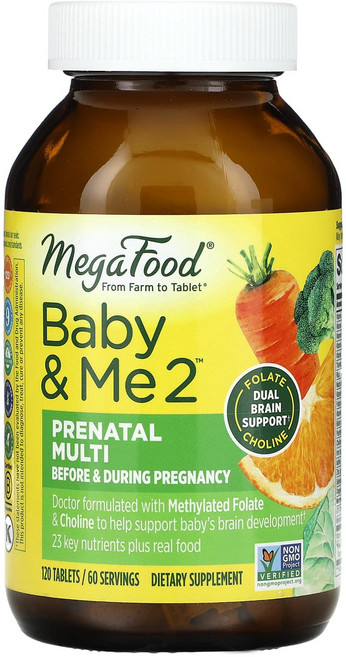 MegaFood 베이비 Me 2 120정, 120 개, 1개