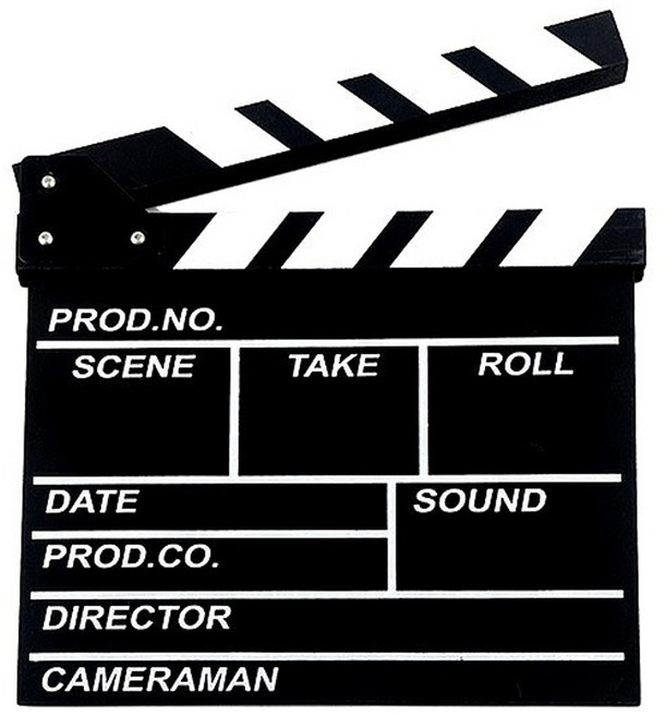 무비액션 슬레이트 미니클래퍼보드, 화이트