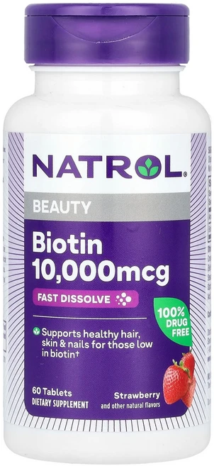 나트롤 비오틴 10000 mcg 60 타블렛, 60정, 3개 - 쿠팡