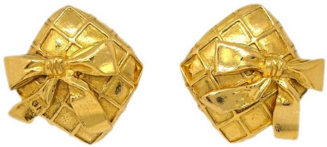 샤넬 중고 1990-2000's 롬버스 셰이프 이어링